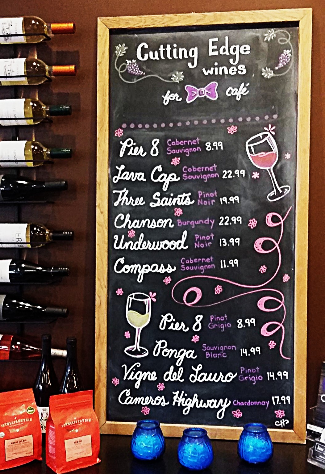 wine list chalkboard art